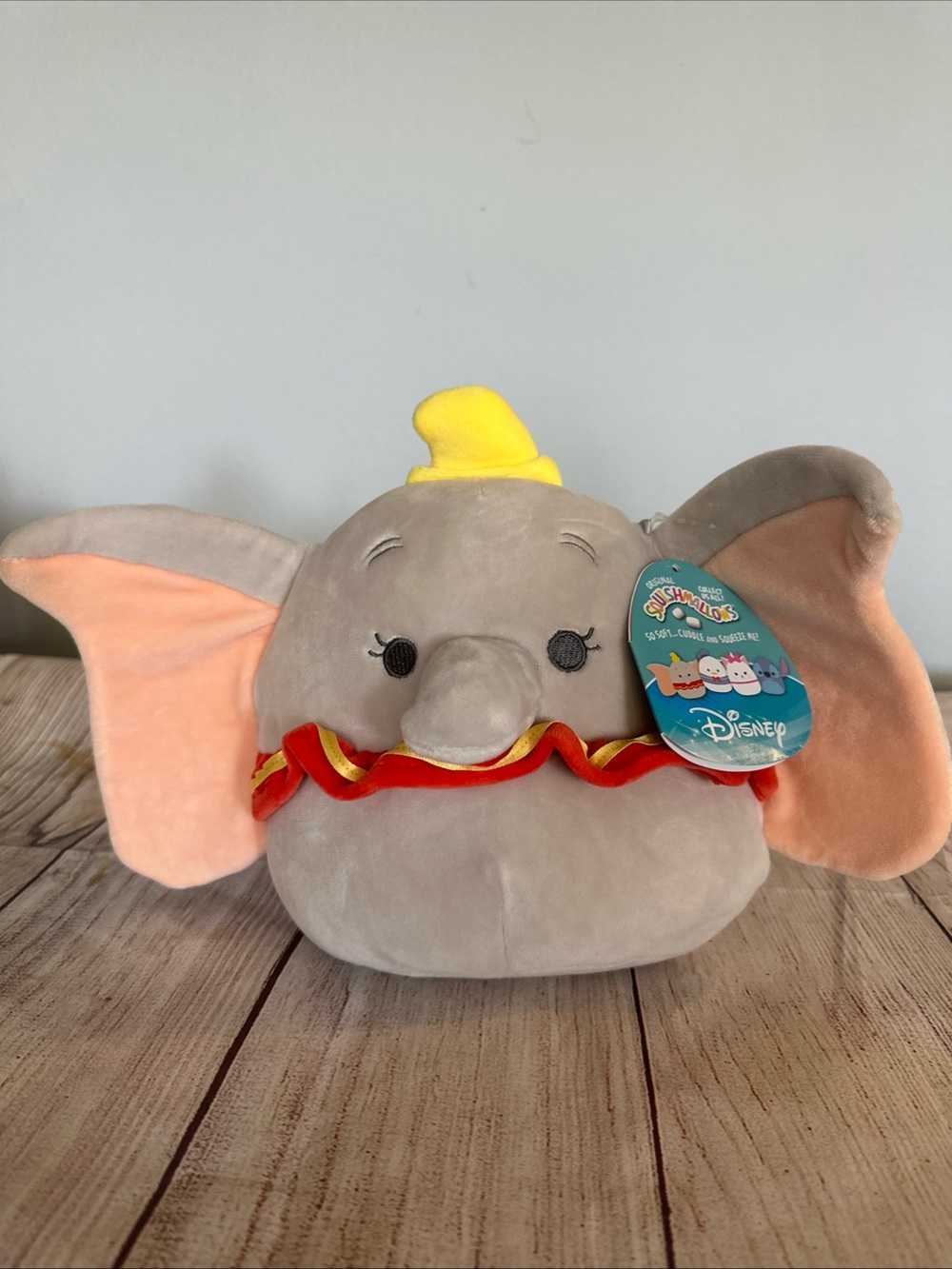 Disney Dumbo Plush Toy - Gray with Pink Ears squishmallow